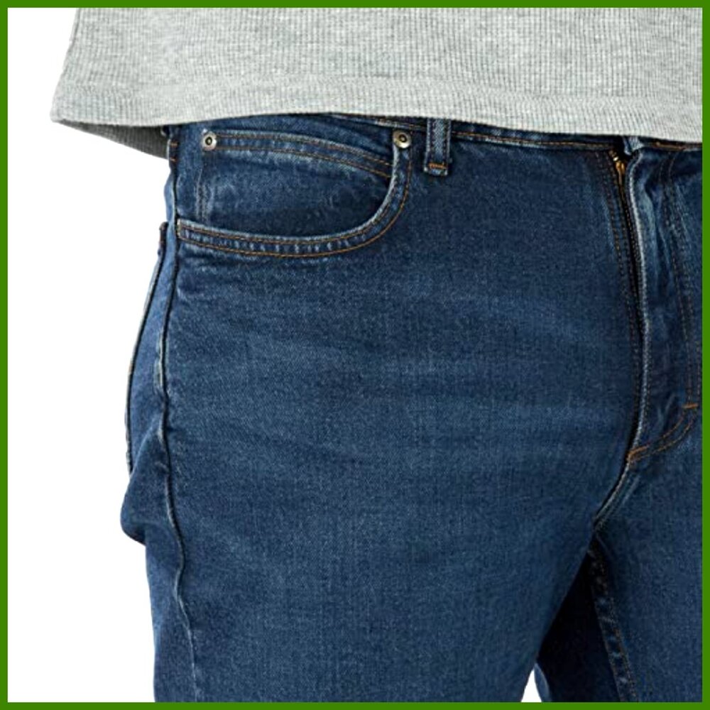Relaxed Straight Leg Jeans, 99% Cotton 1% Spandex, Mid Rise - Picture 5 of 7